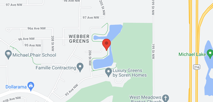 map of 9507 205 ST NW